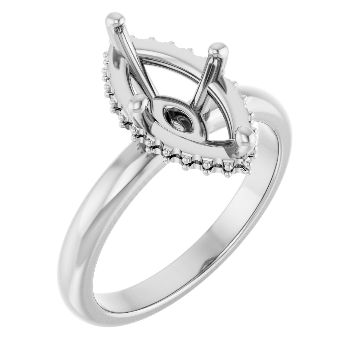 Hidden Halo-Style Engagement Ring