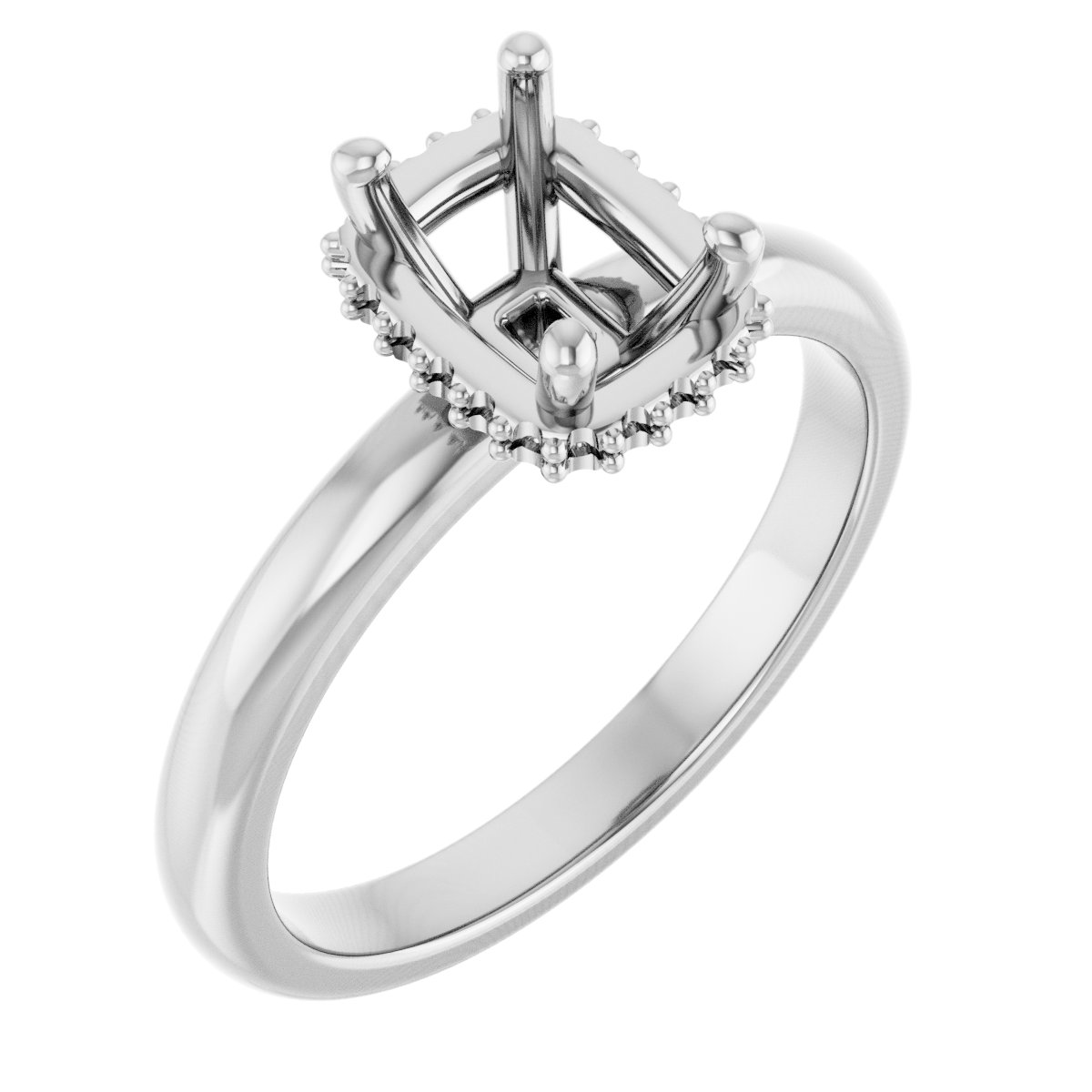 Hidden Halo-Style Engagement Ring
