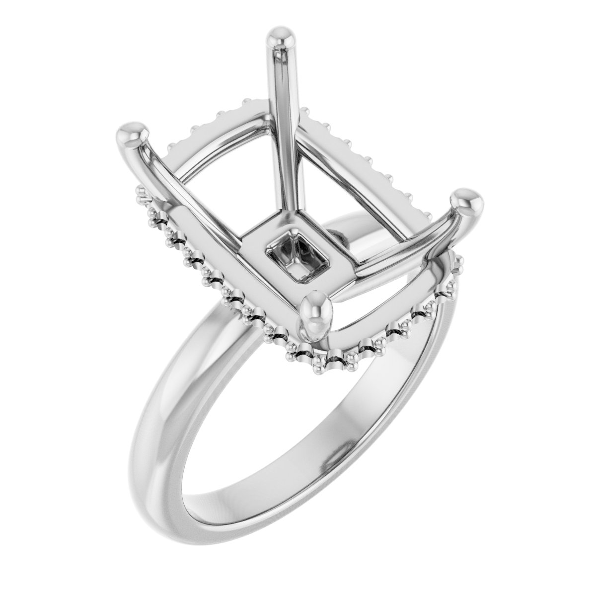 Hidden Halo-Style Engagement Ring