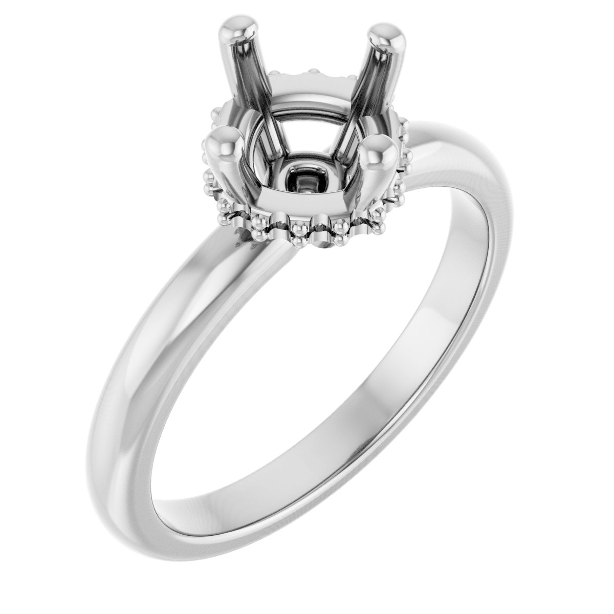 Hidden Halo-Style Engagement Ring