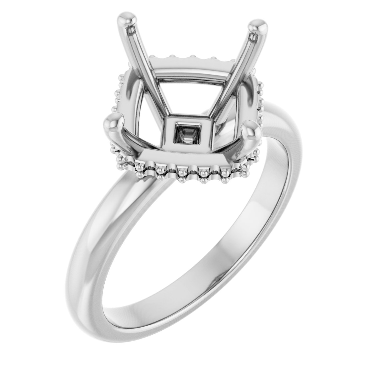 Hidden Halo-Style Engagement Ring