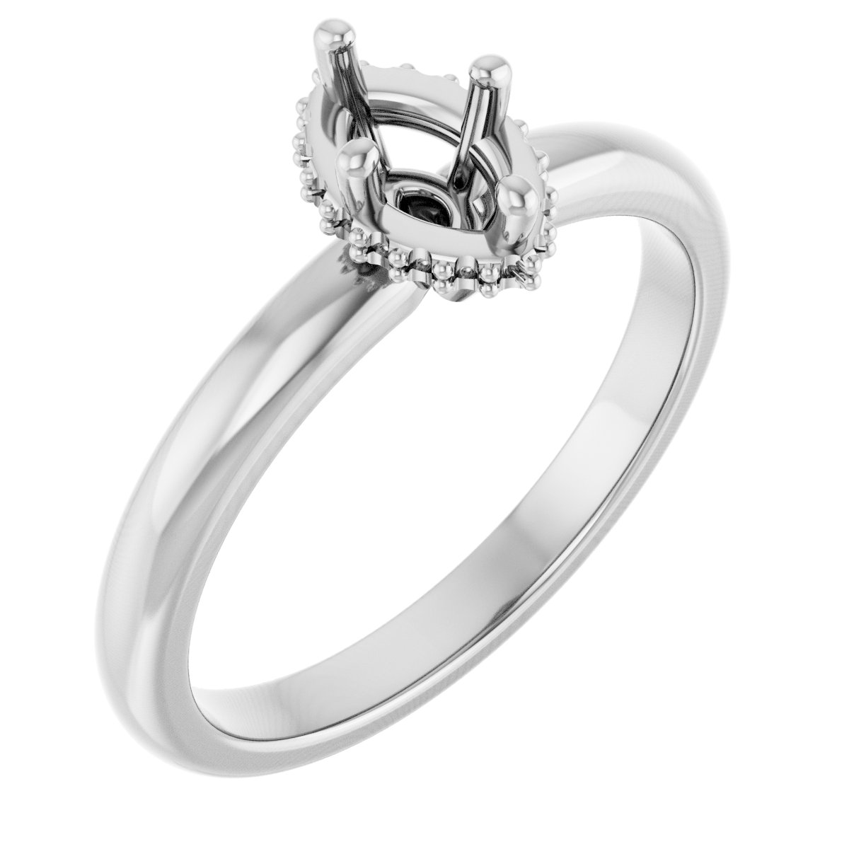 Hidden Halo-Style Engagement Ring