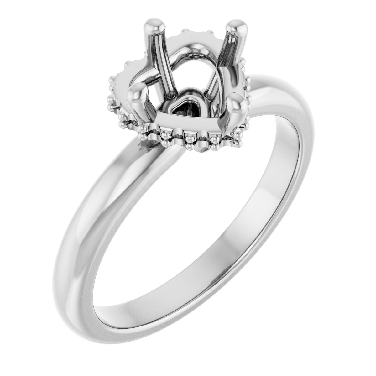 Hidden Halo-Style Engagement Ring