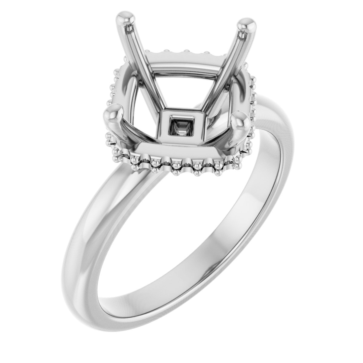 Hidden Halo-Style Engagement Ring