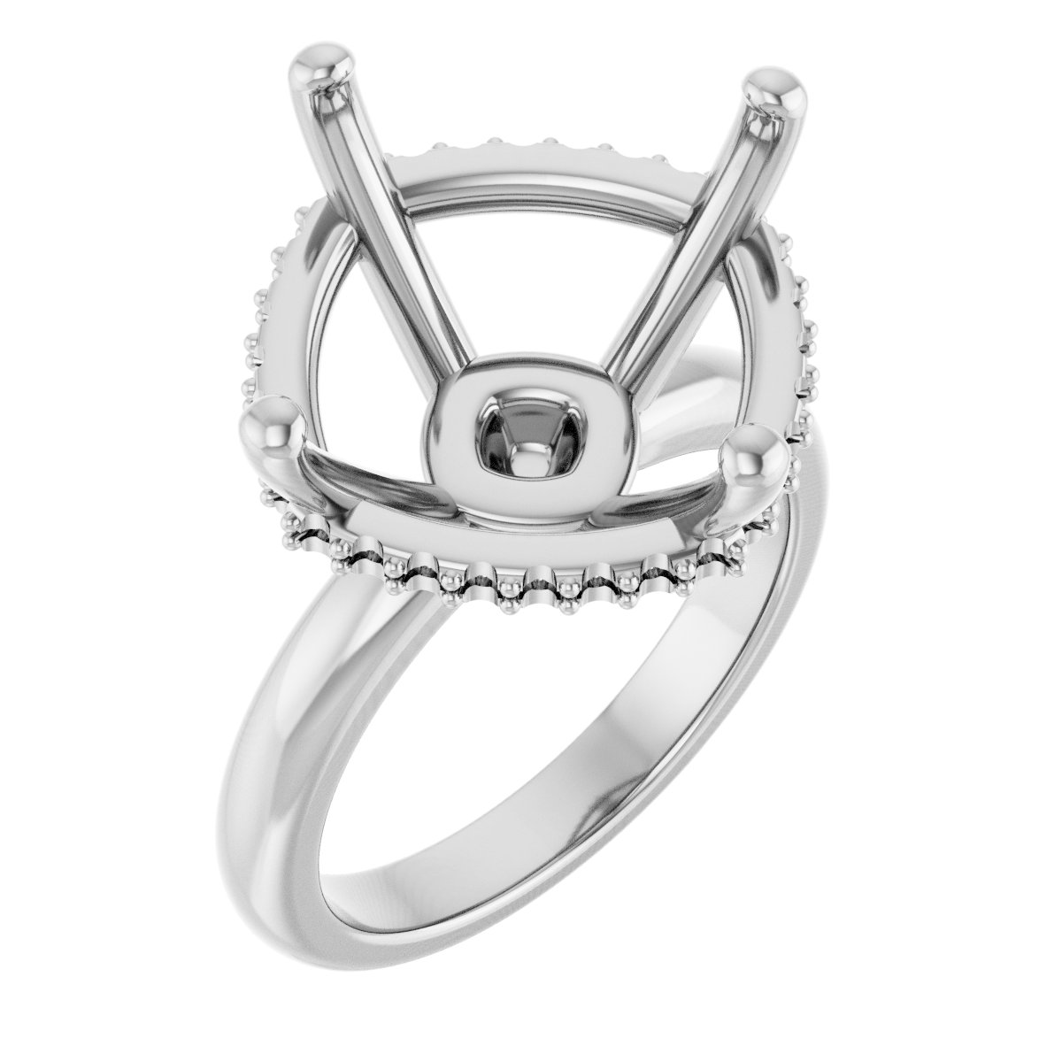 Hidden Halo-Style Engagement Ring