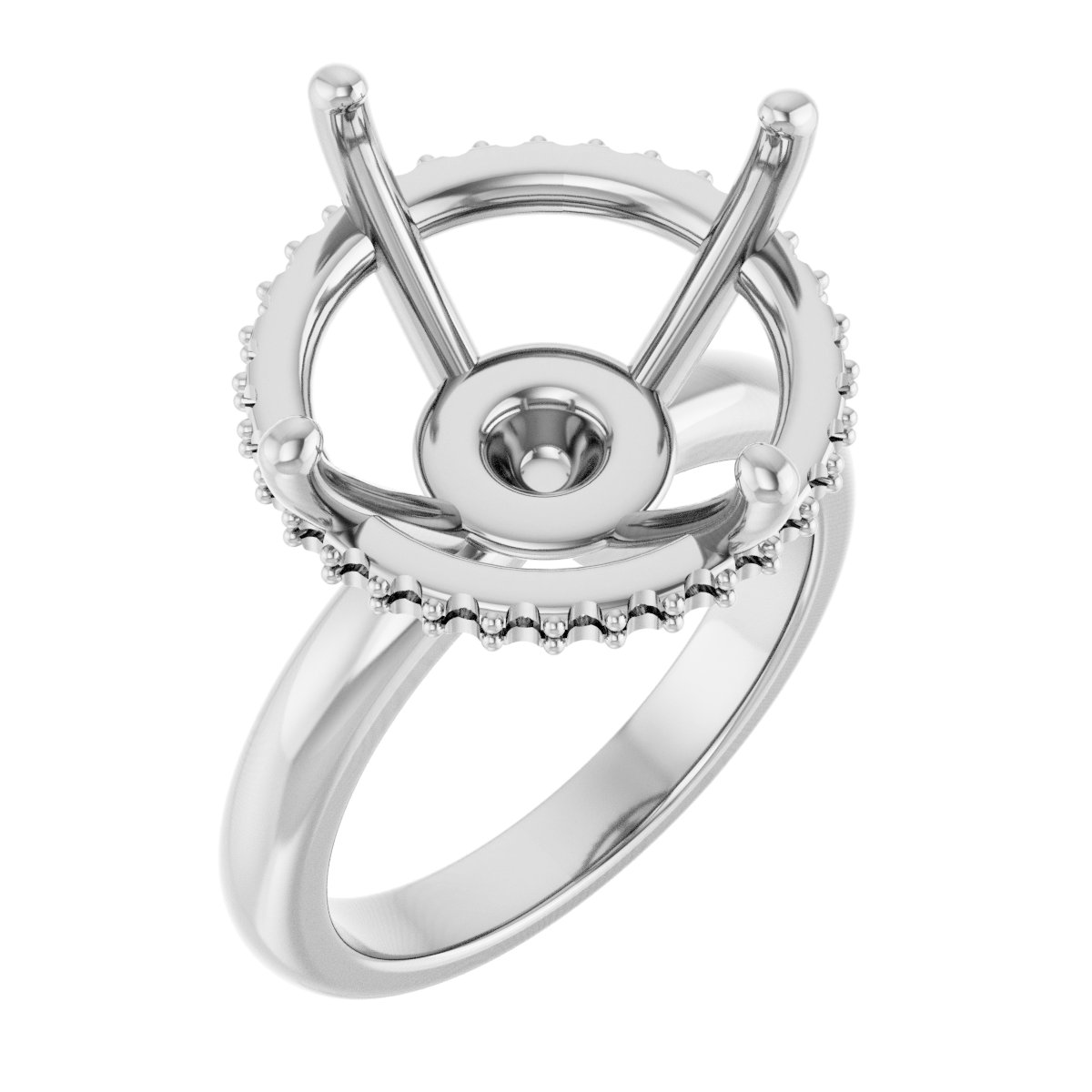 Hidden Halo-Style Engagement Ring
