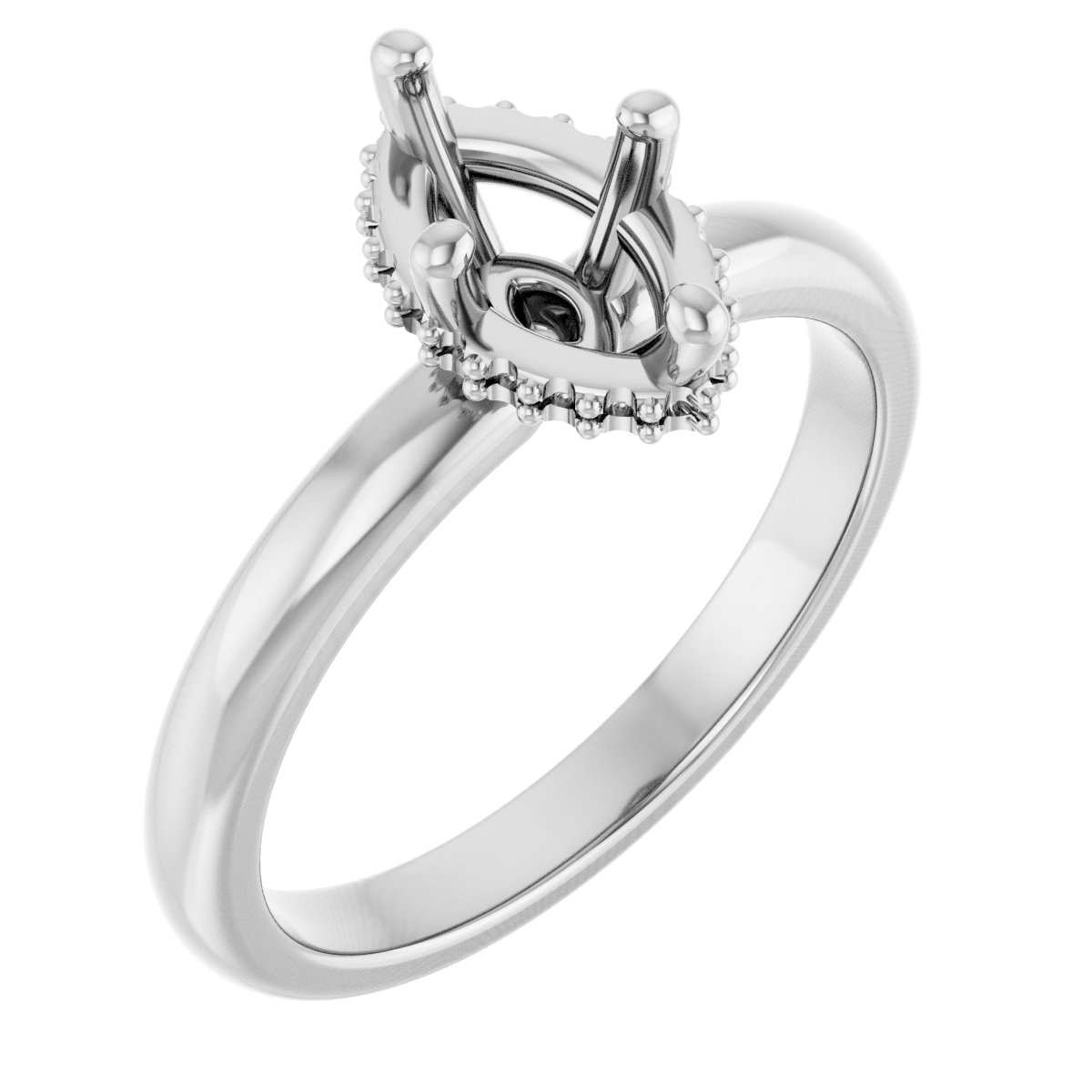 Hidden Halo-Style Engagement Ring
