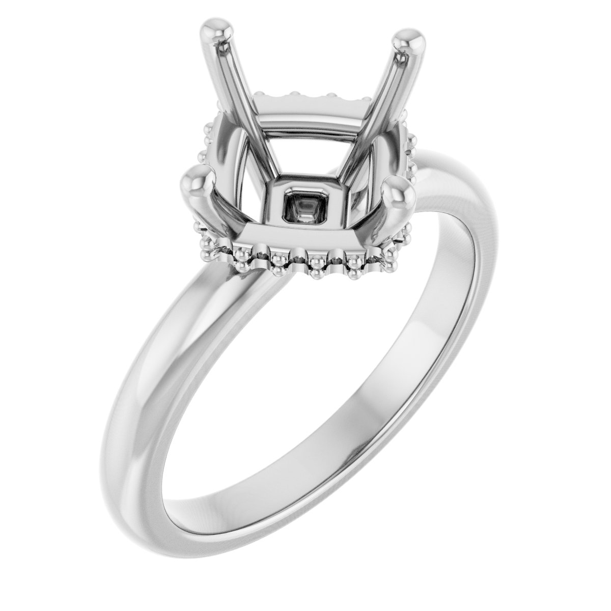 Hidden Halo-Style Engagement Ring