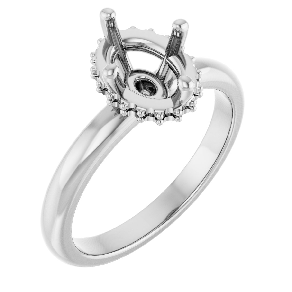 Hidden Halo-Style Engagement Ring