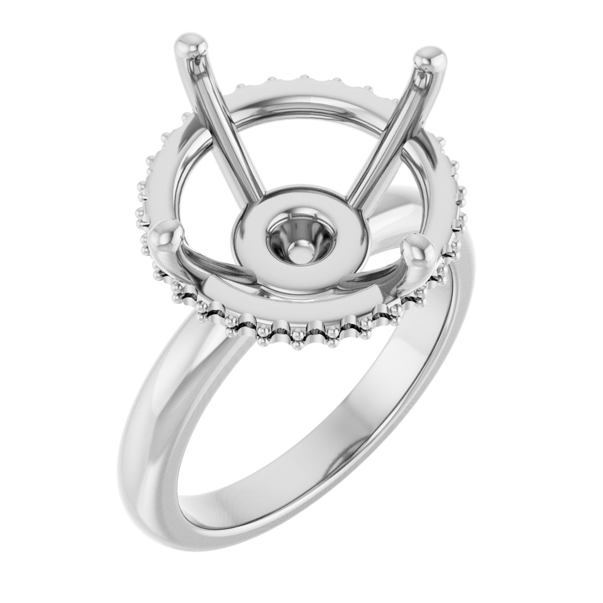 Hidden Halo-Style Engagement Ring