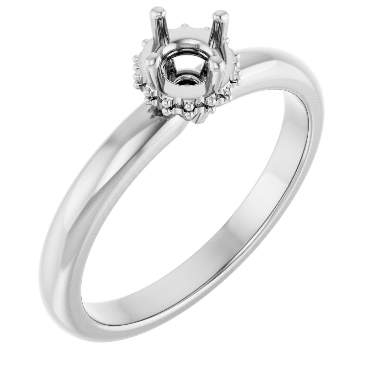 Hidden Halo-Style Engagement Ring
