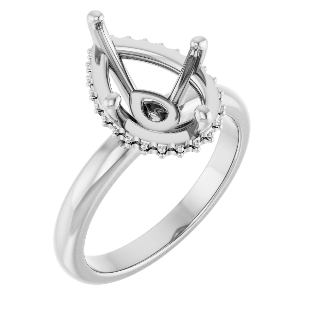 Hidden Halo-Style Engagement Ring