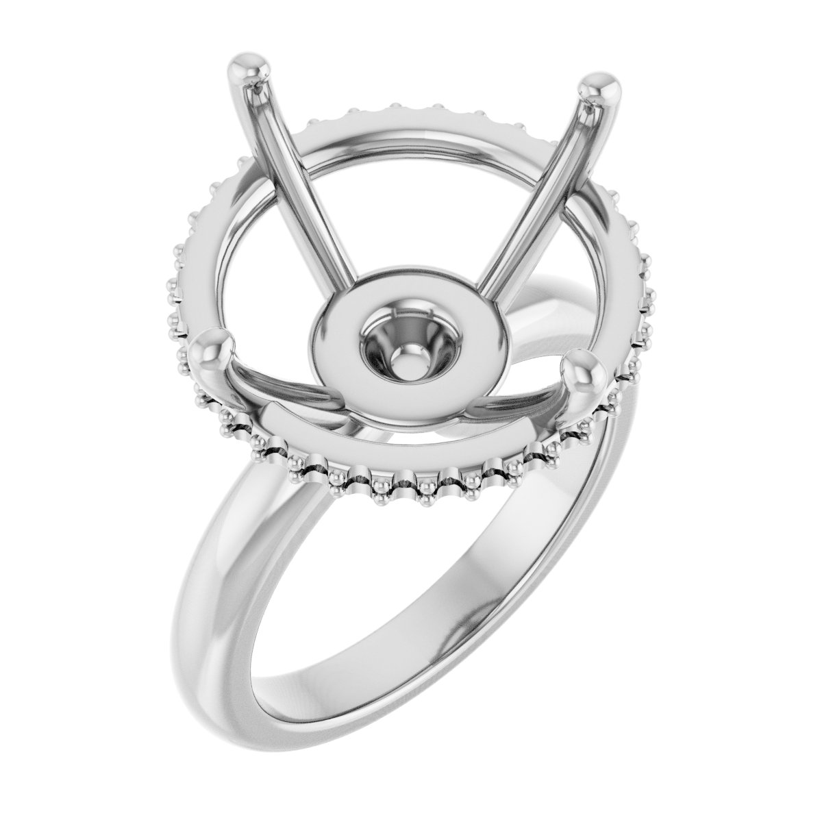Hidden Halo-Style Engagement Ring