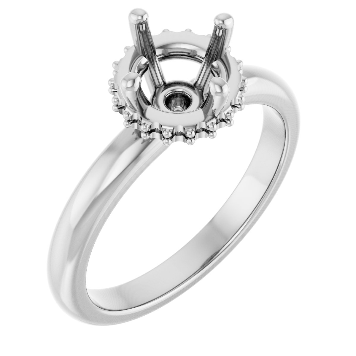 Hidden Halo-Style Engagement Ring