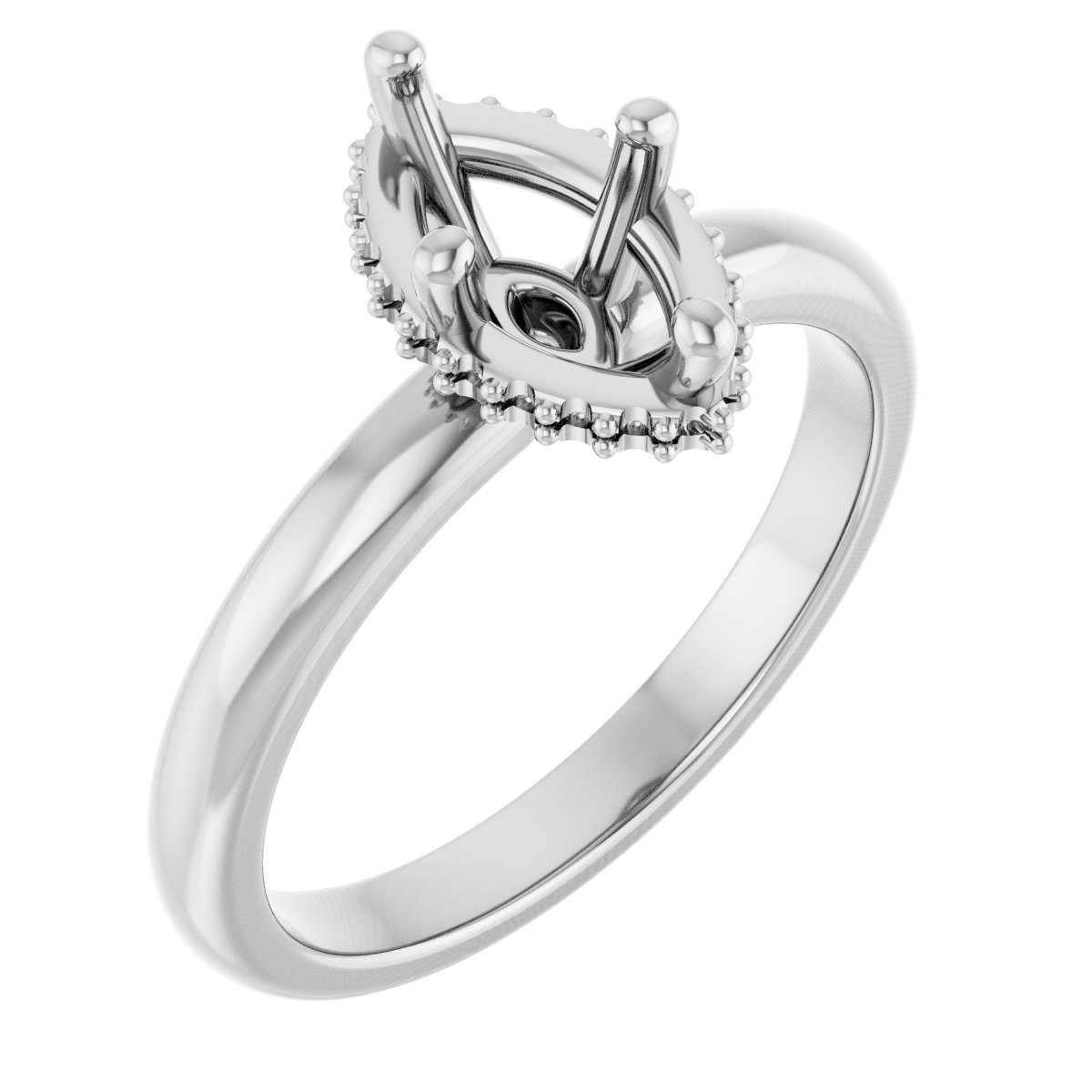 Hidden Halo-Style Engagement Ring