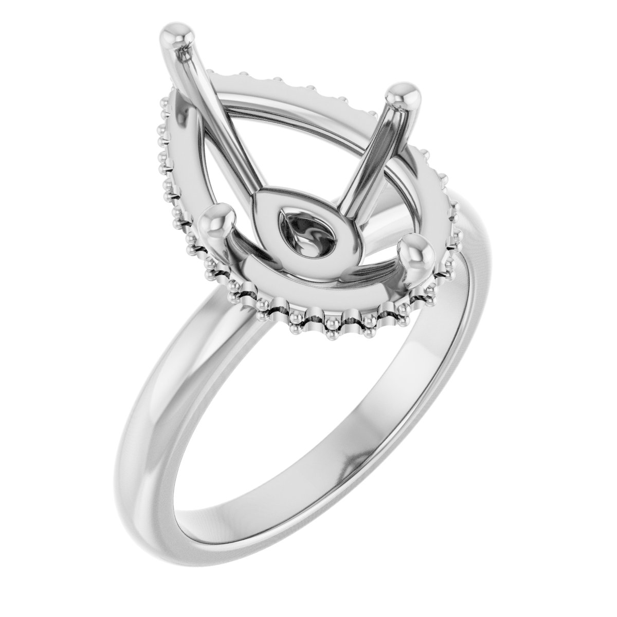Hidden Halo-Style Engagement Ring