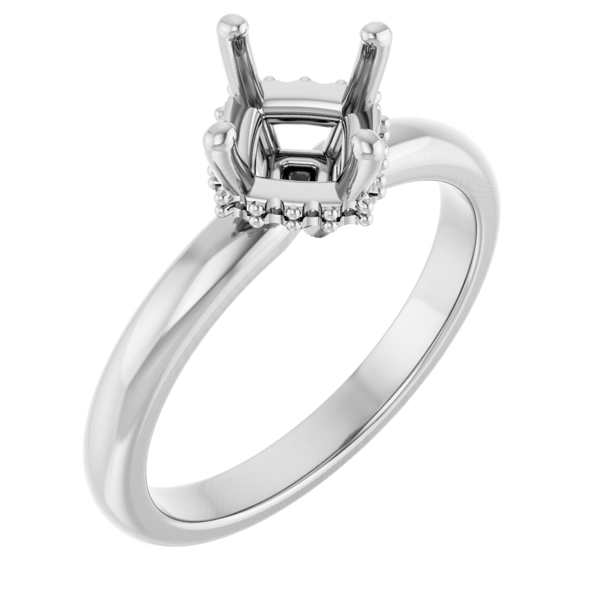 Hidden Halo-Style Engagement Ring
