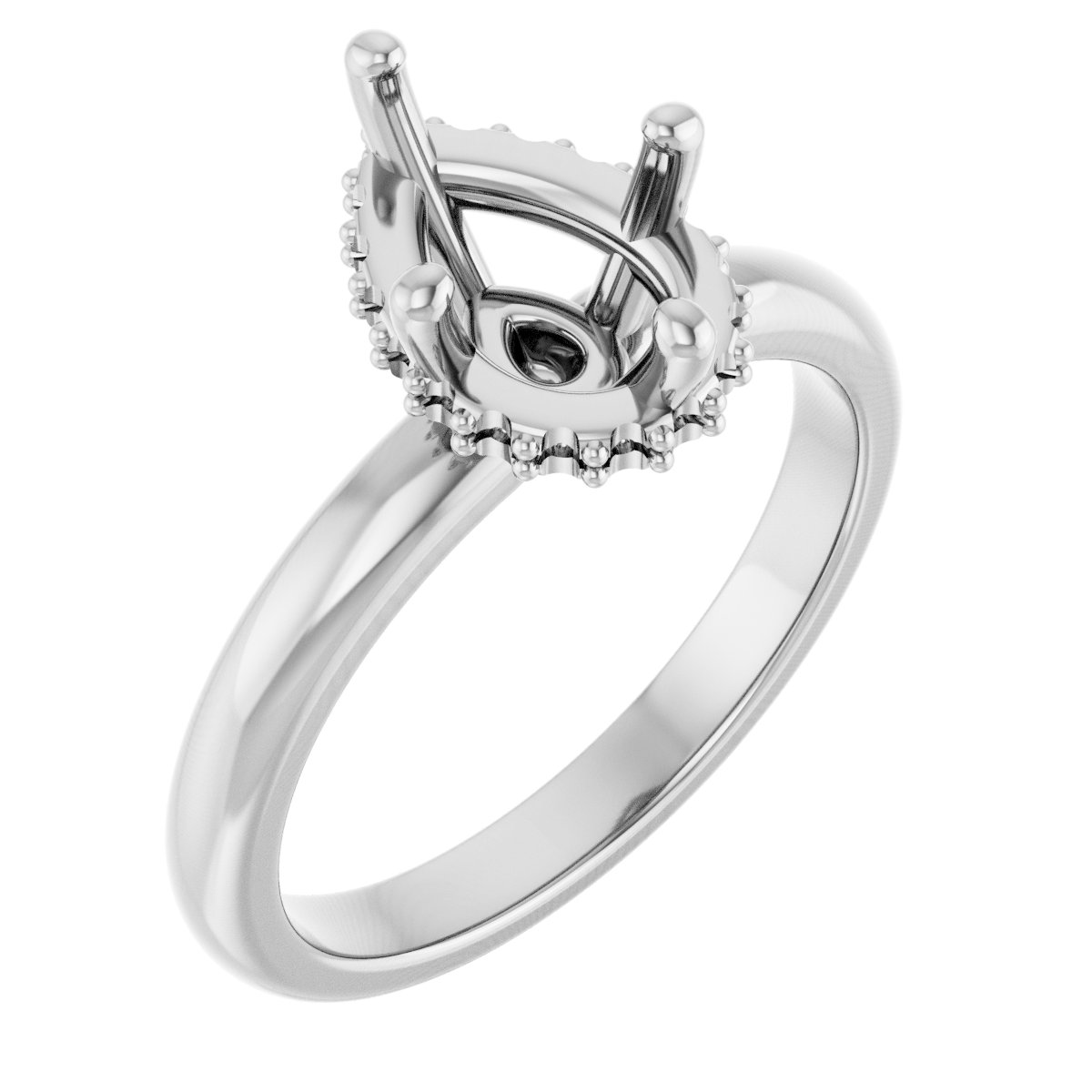 Hidden Halo-Style Engagement Ring