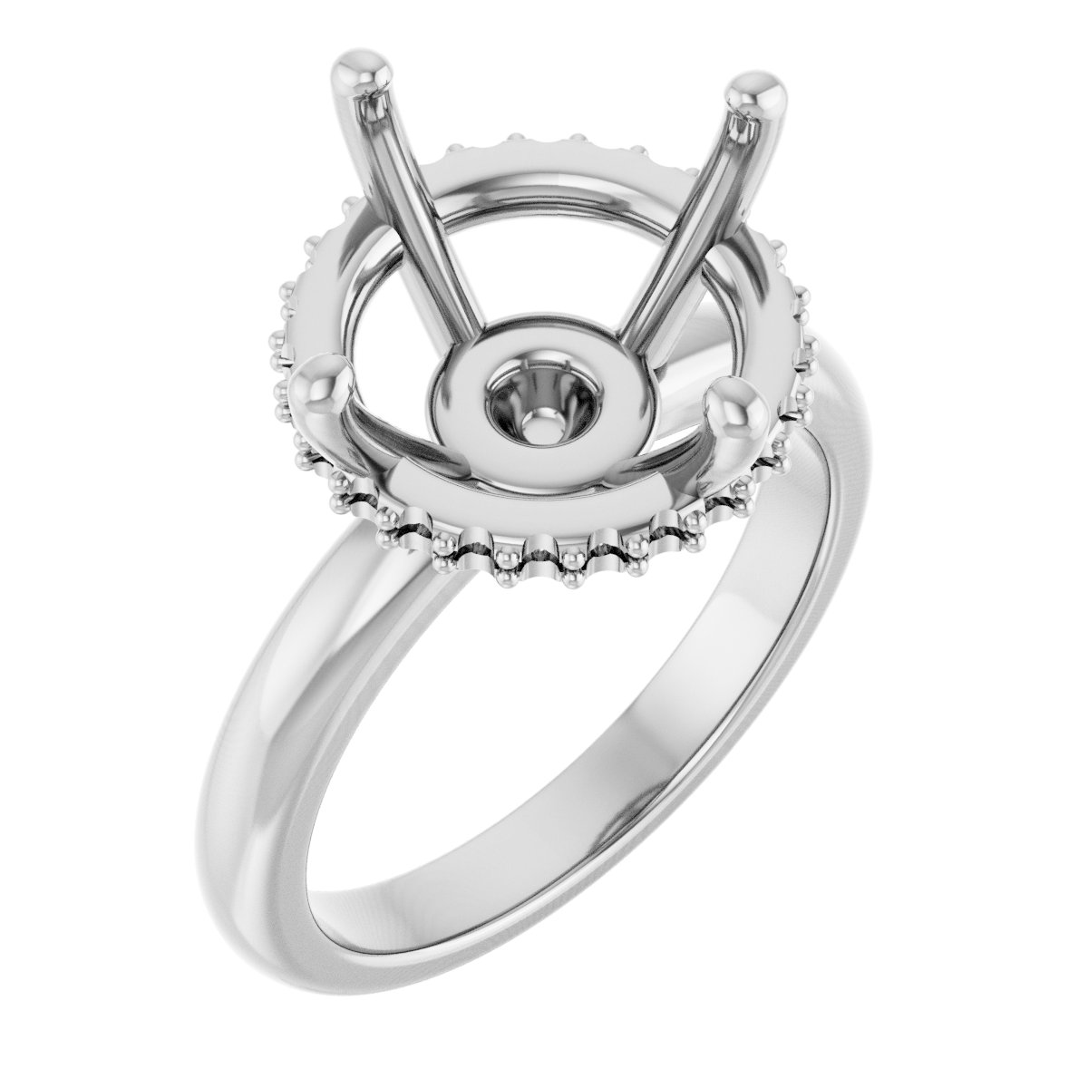 Hidden Halo-Style Engagement Ring
