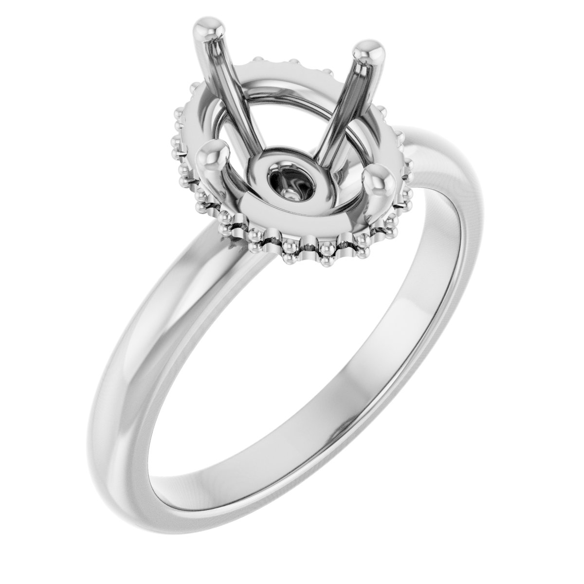 Hidden Halo-Style Engagement Ring