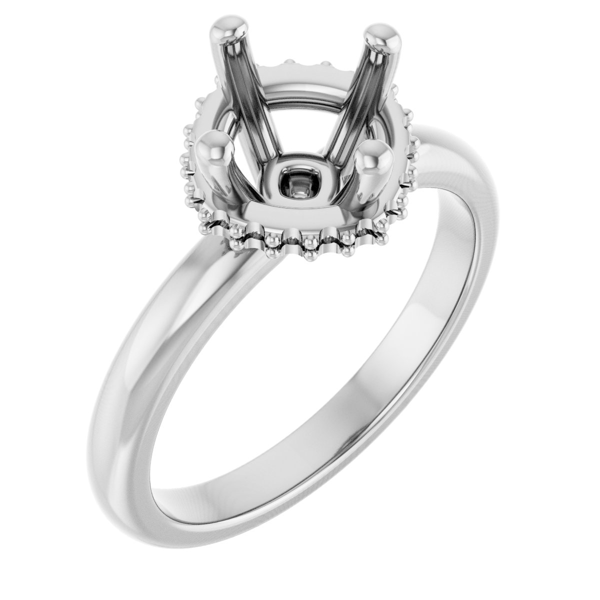 Hidden Halo-Style Engagement Ring