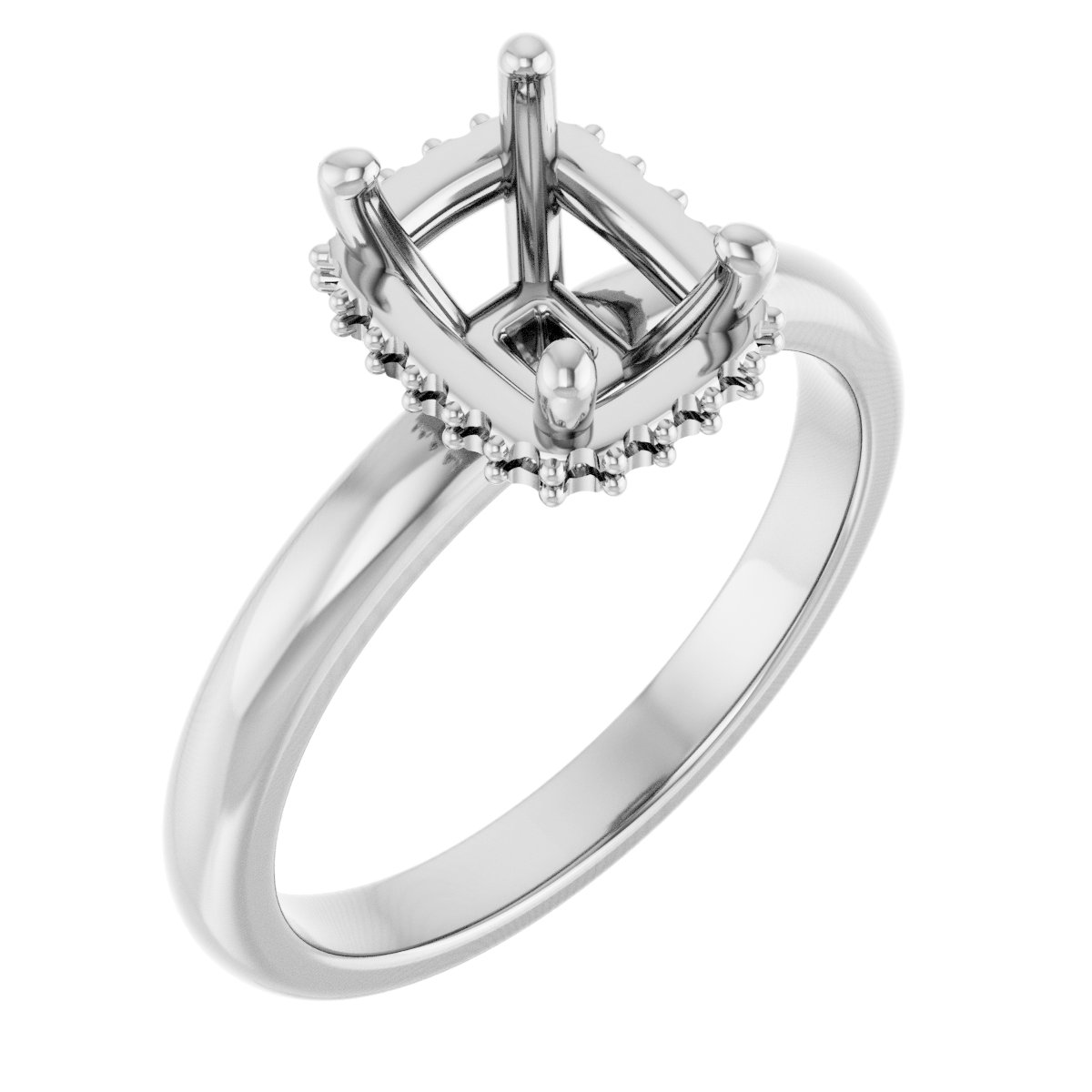 Hidden Halo-Style Engagement Ring