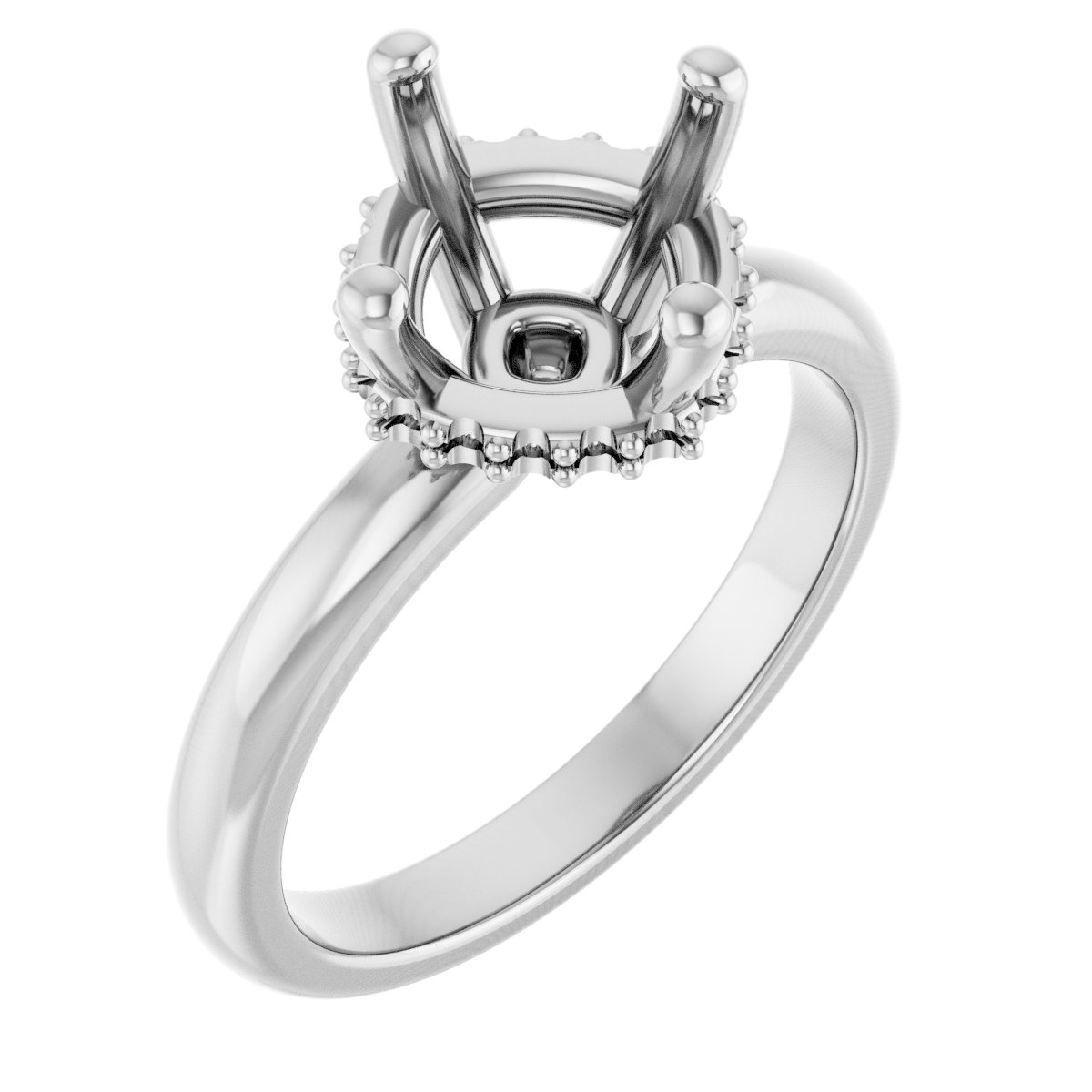 Hidden Halo-Style Engagement Ring