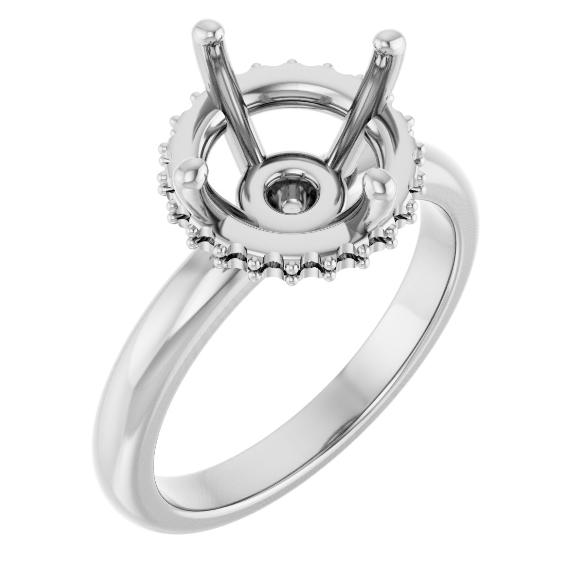 Hidden Halo-Style Engagement Ring