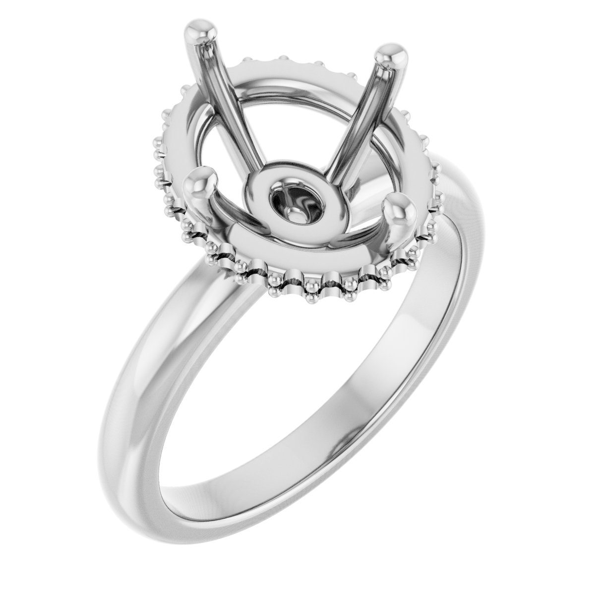 Hidden Halo-Style Engagement Ring