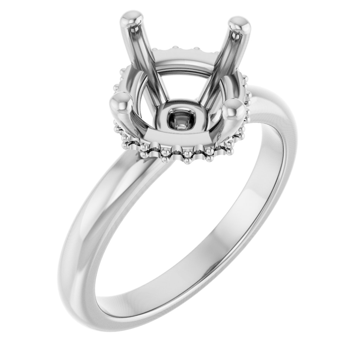 Hidden Halo-Style Engagement Ring