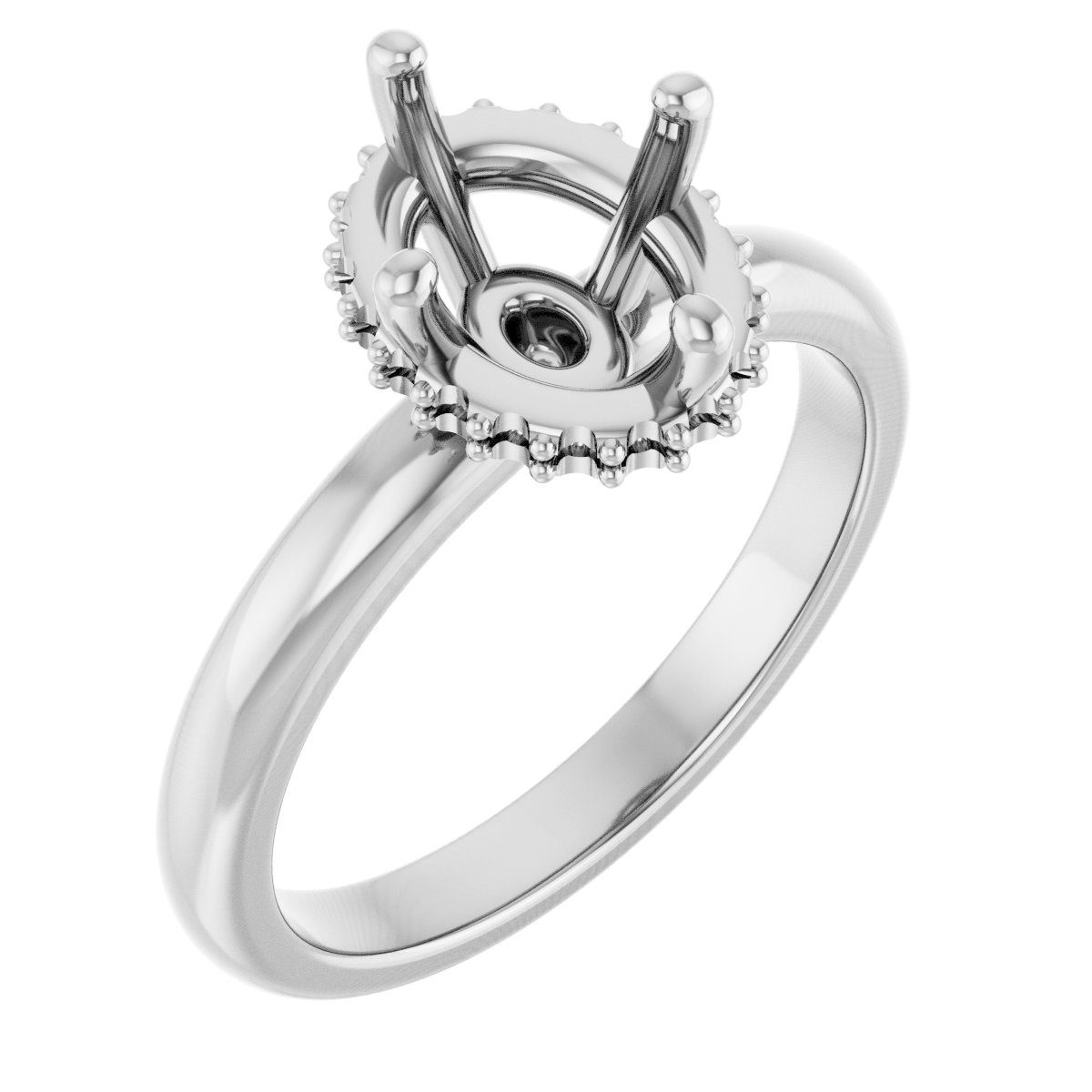 Hidden Halo-Style Engagement Ring