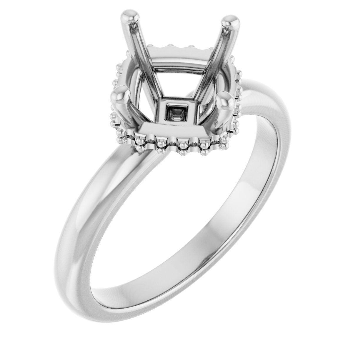 Hidden Halo-Style Engagement Ring