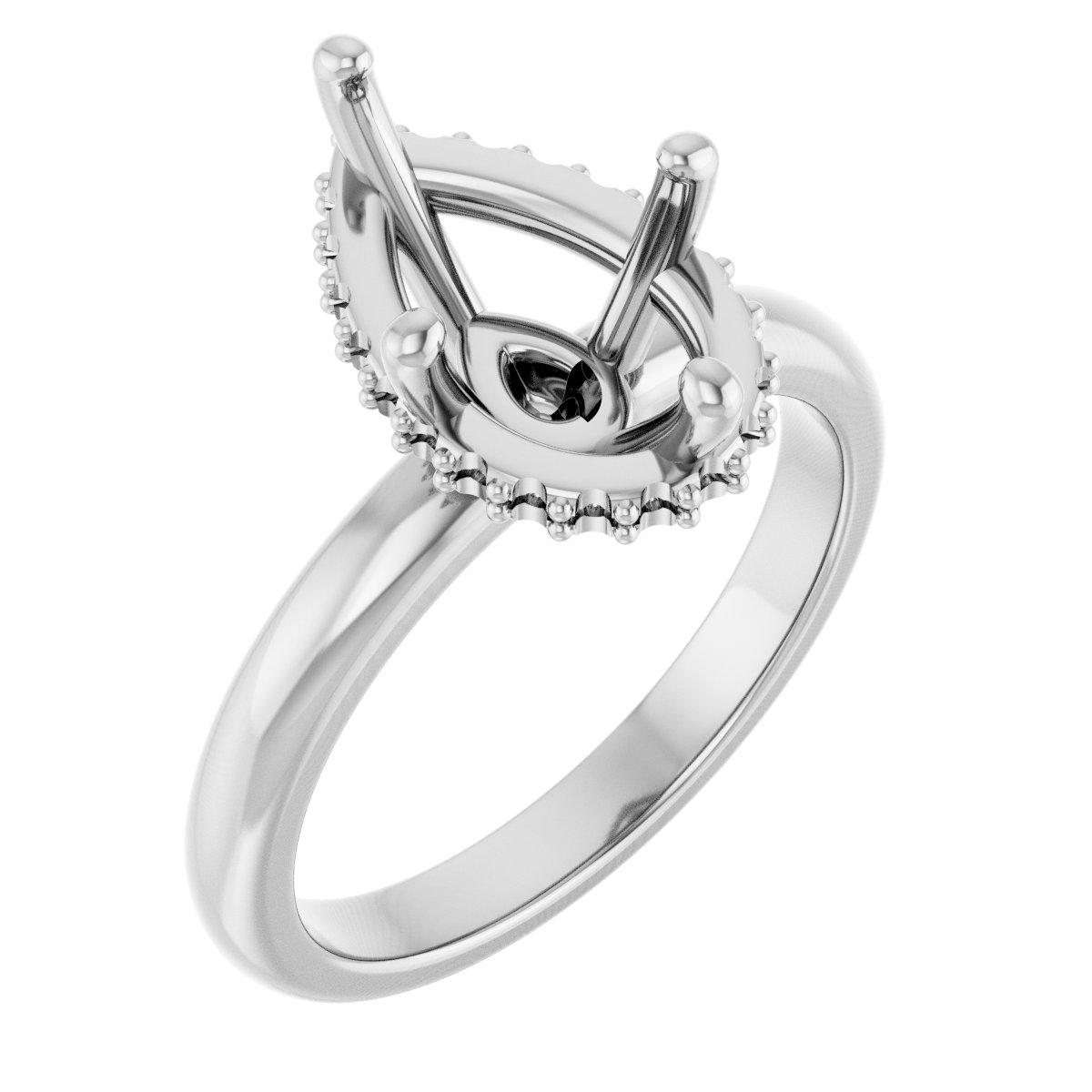 Hidden Halo-Style Engagement Ring