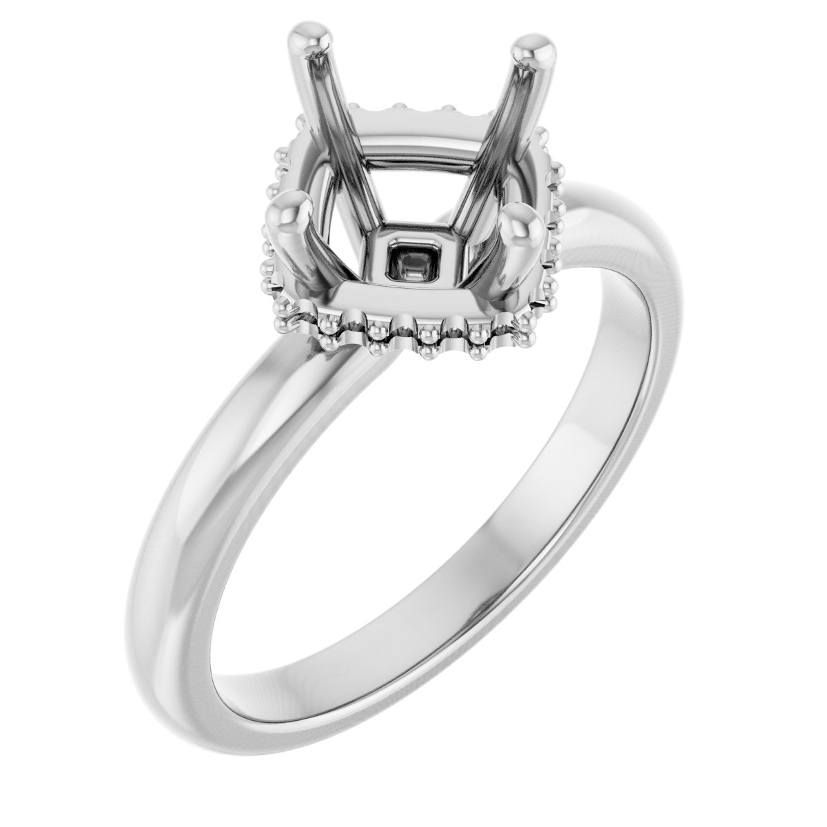 Hidden Halo-Style Engagement Ring