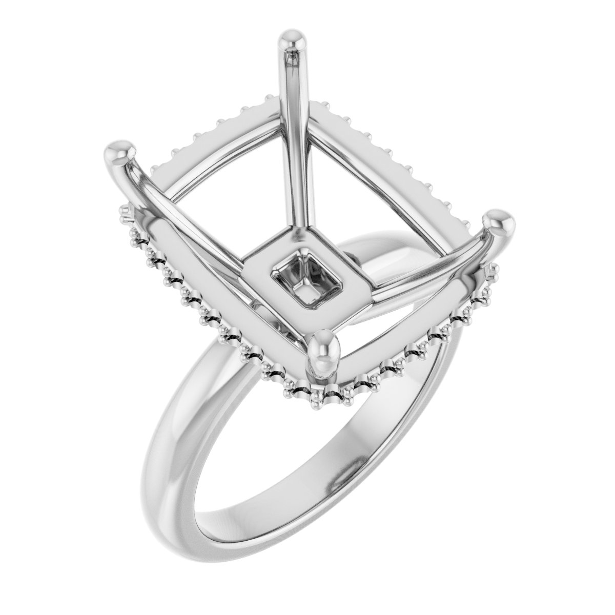 Hidden Halo-Style Engagement Ring
