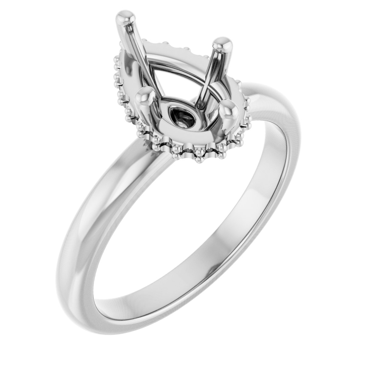 Hidden Halo-Style Engagement Ring