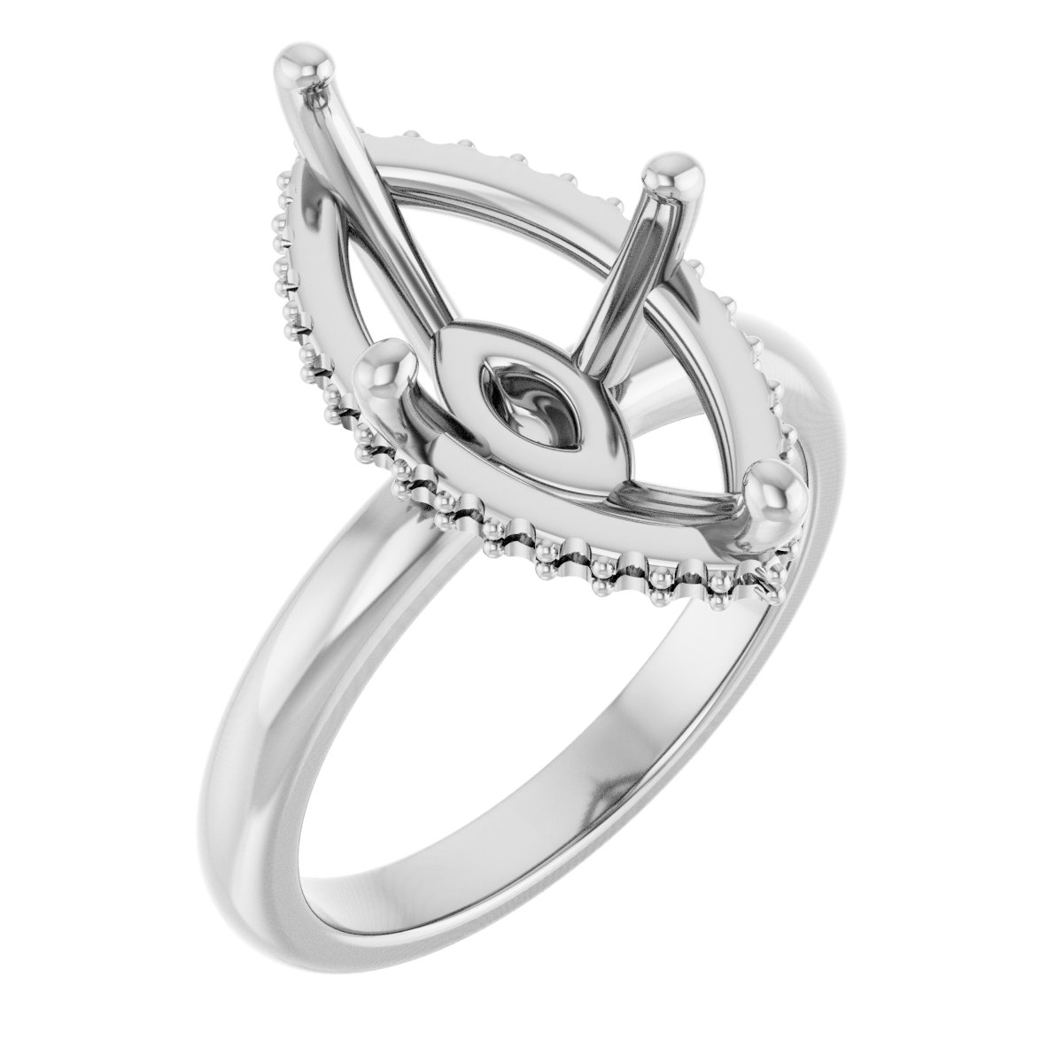 Hidden Halo-Style Engagement Ring