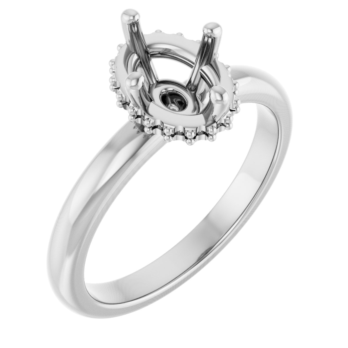 Hidden Halo-Style Engagement Ring