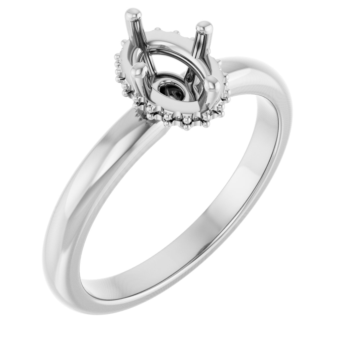 Hidden Halo-Style Engagement Ring