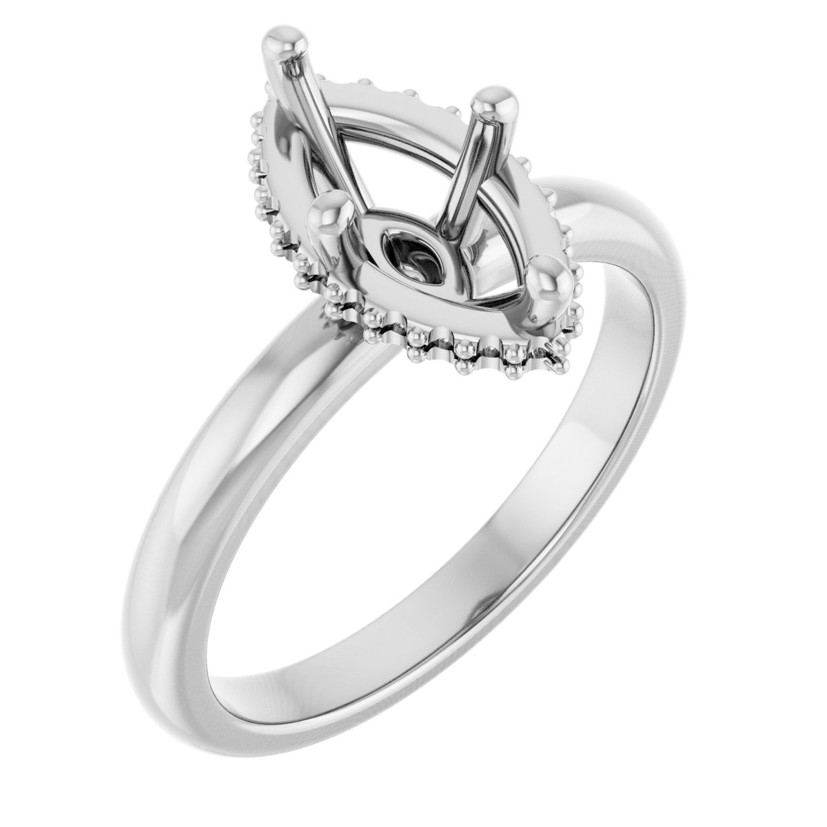 Hidden Halo-Style Engagement Ring