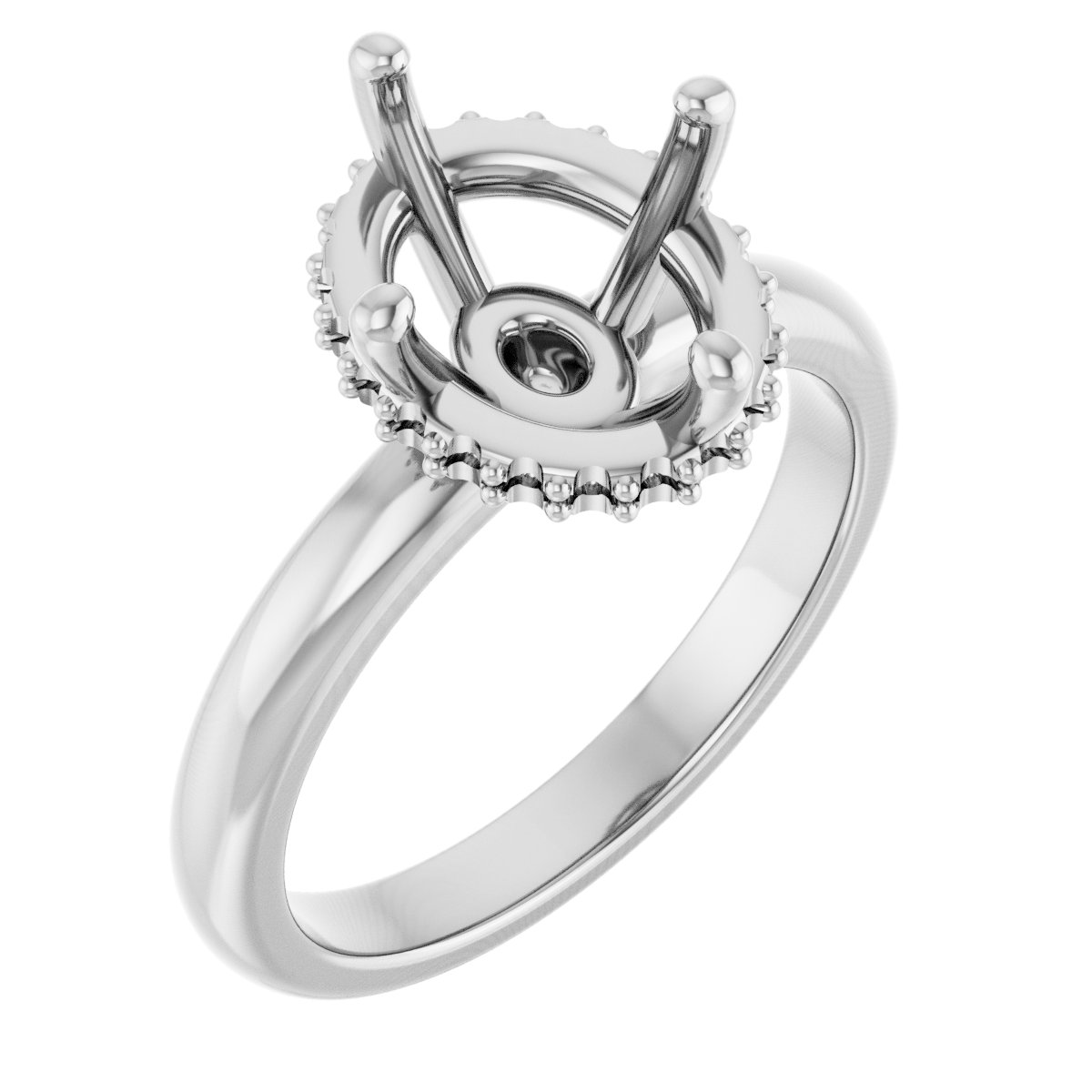 Hidden Halo-Style Engagement Ring