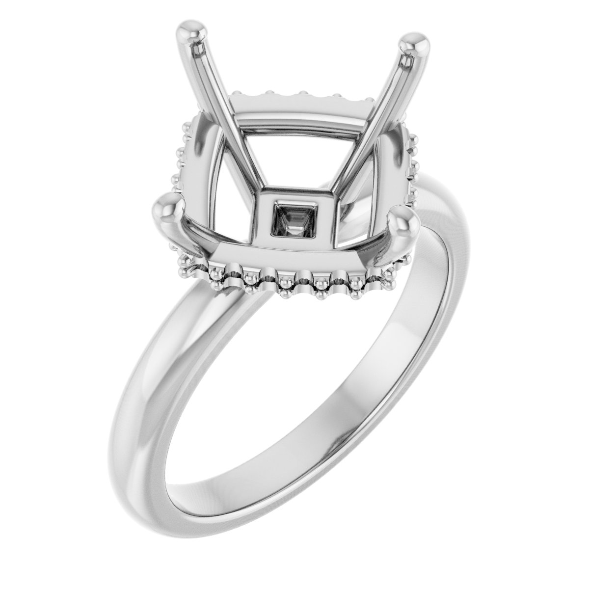 Hidden Halo-Style Engagement Ring