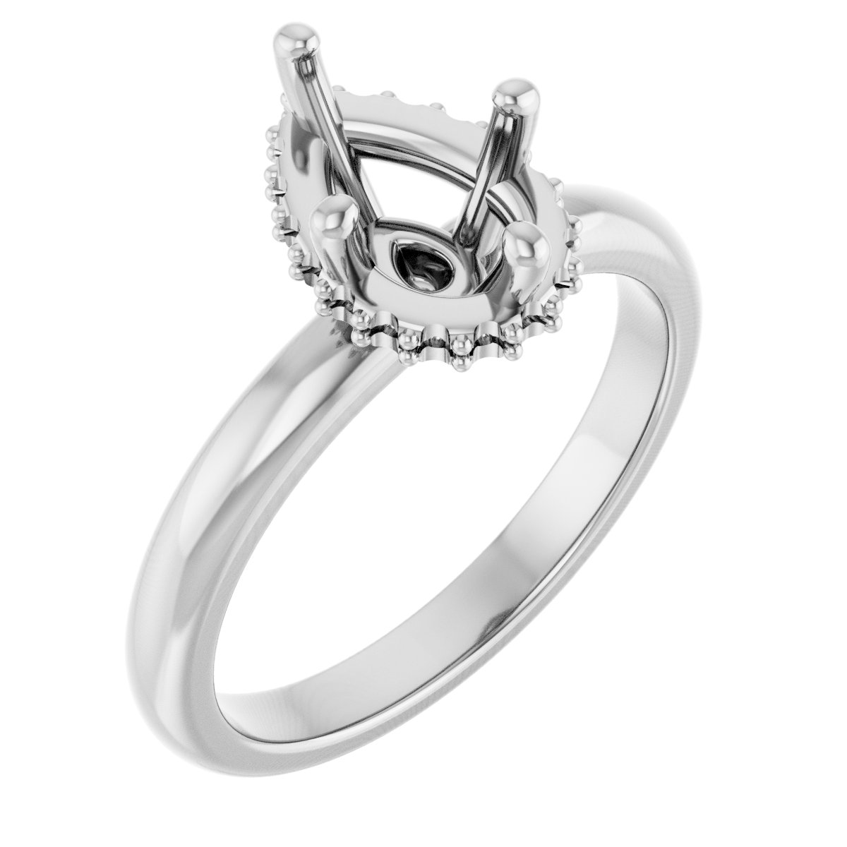 Hidden Halo-Style Engagement Ring