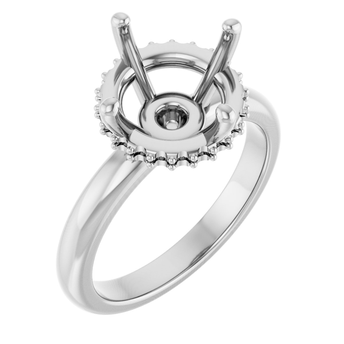 Hidden Halo-Style Engagement Ring