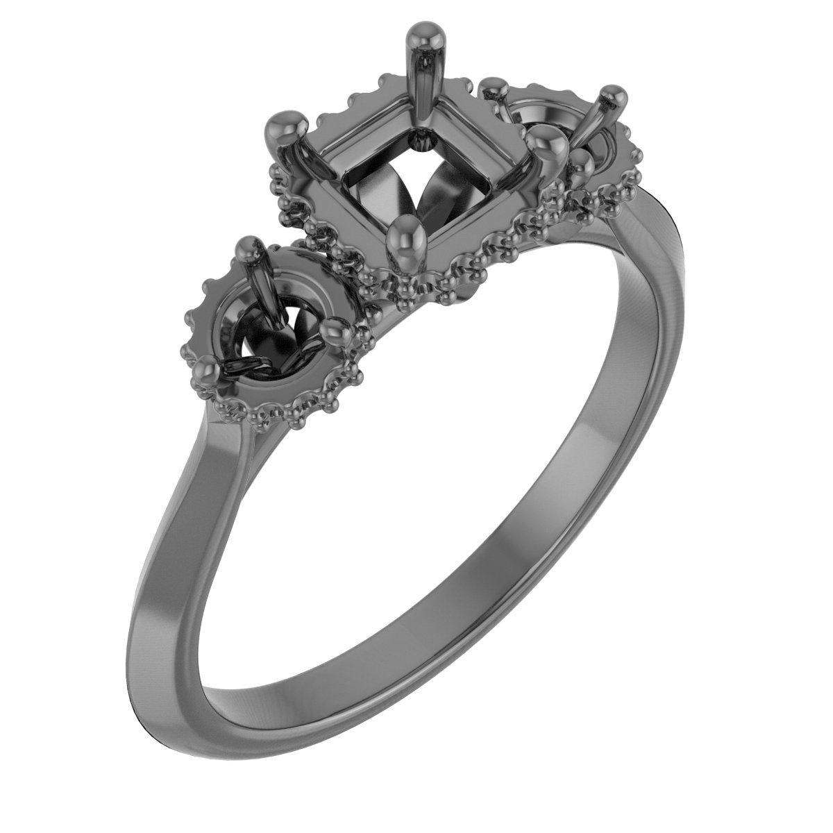 7x7 mm Square Engagement Ring Mounting