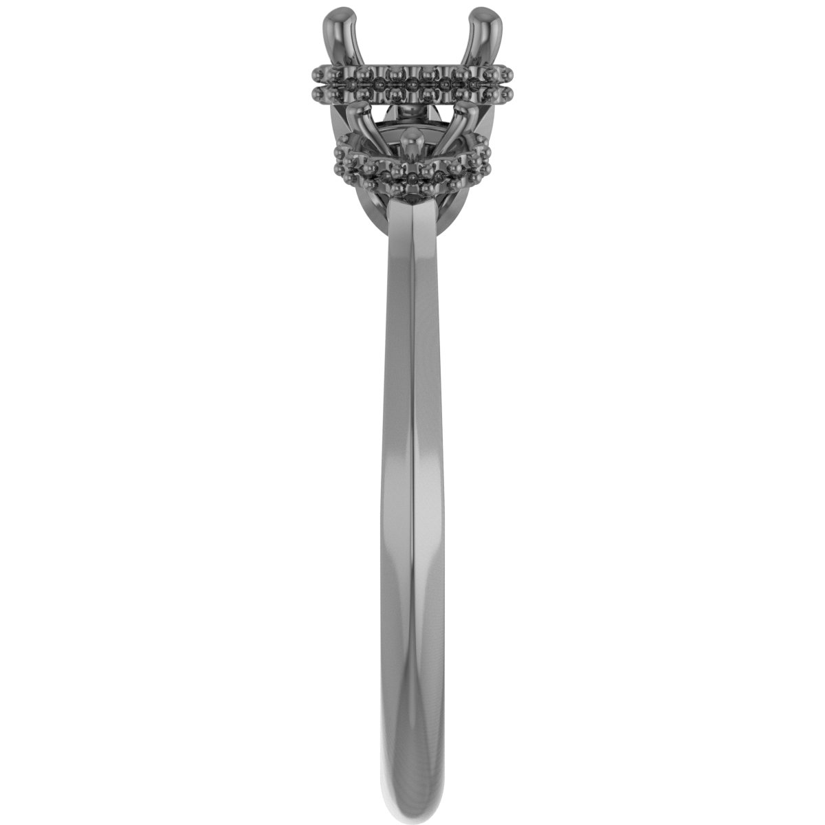 7x7 mm Square Engagement Ring Mounting view 4