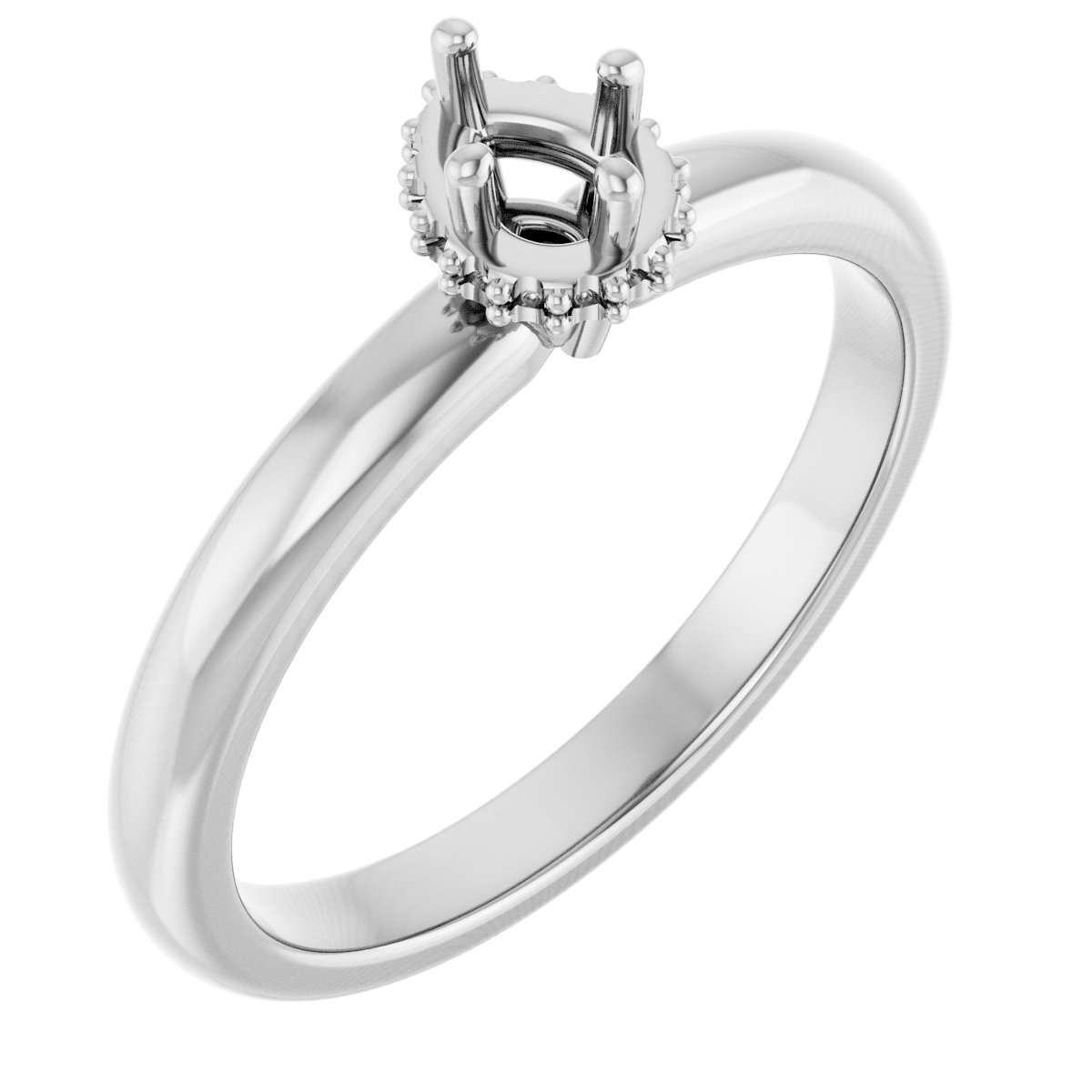 Hidden Halo-Style Engagement Ring