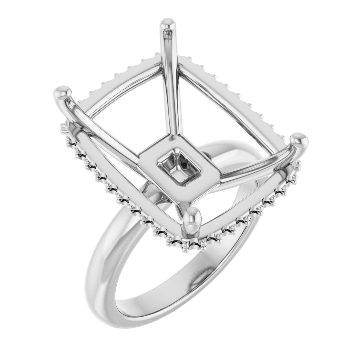 Hidden Halo-Style Engagement Ring