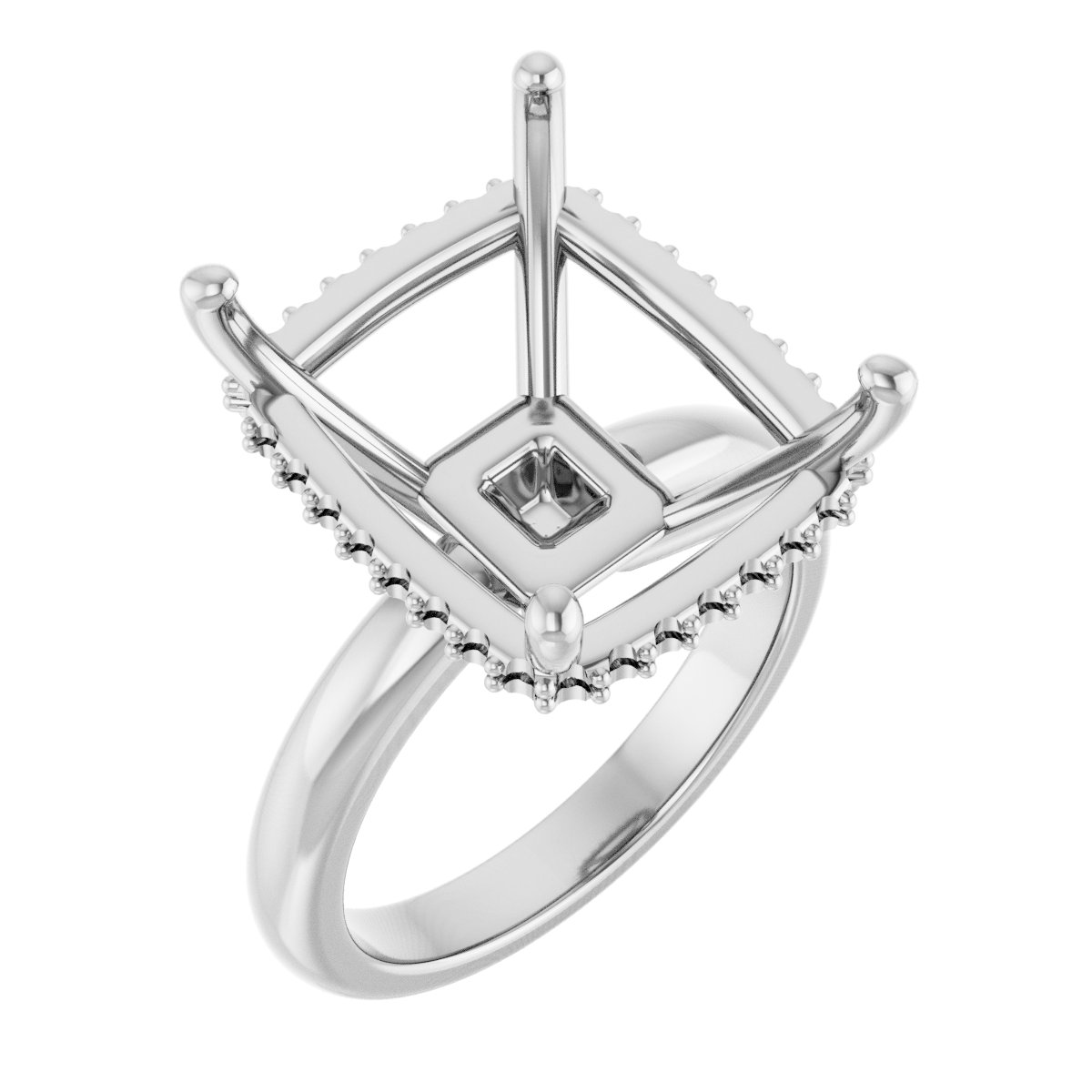 Hidden Halo-Style Engagement Ring