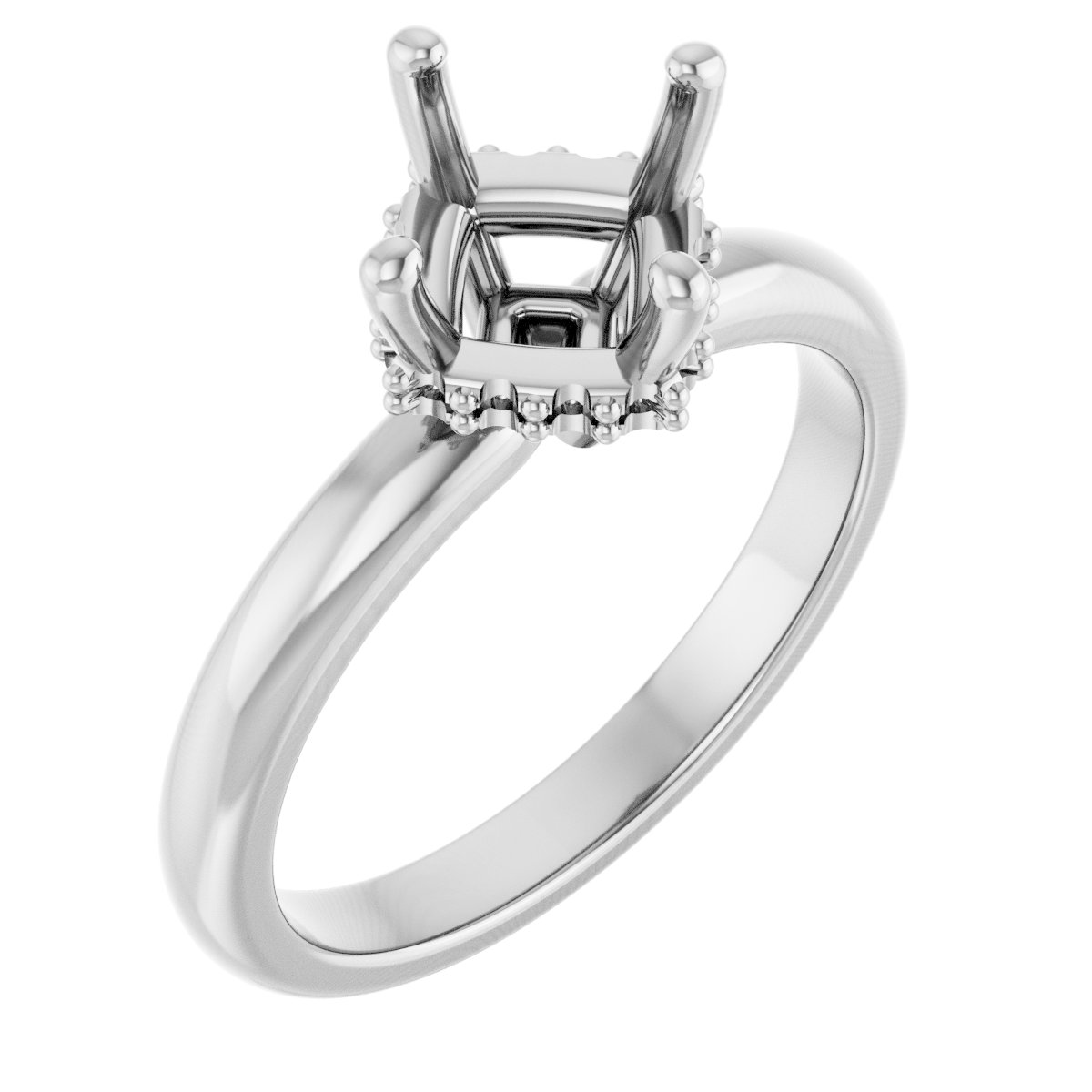 Hidden Halo-Style Engagement Ring